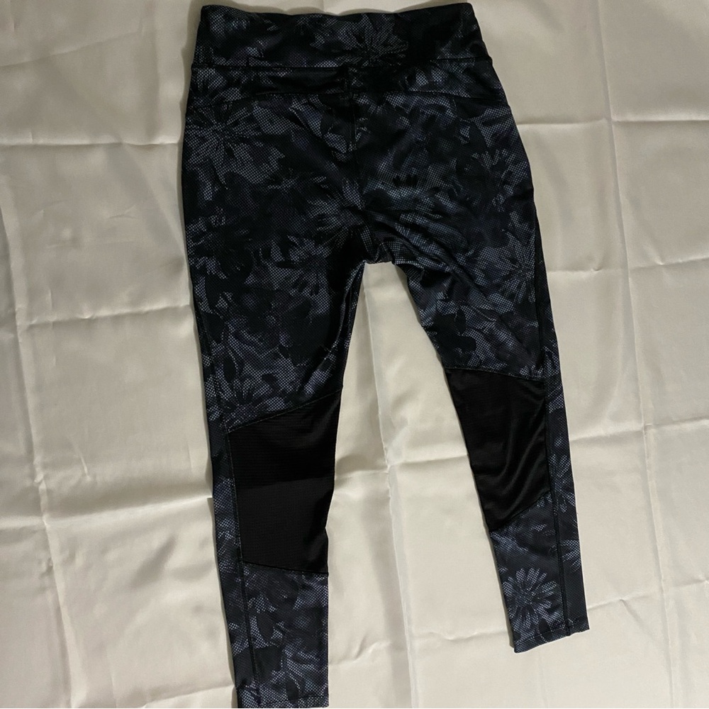 Jockey XL High Rise Performance Leggings Black Mesh Panel Athletic - Picture 3 of 14
